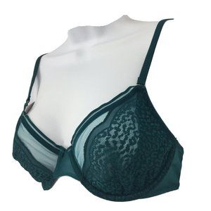 Auden Lace Demi Coverage Unlined Underwire Bra